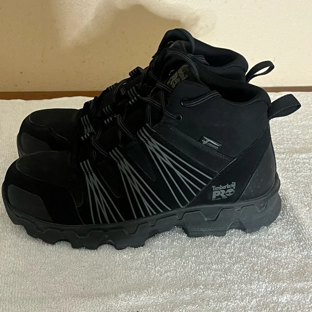 Timberland Pro High Top Safety Steel Toe Shoes Sz 7 1/2